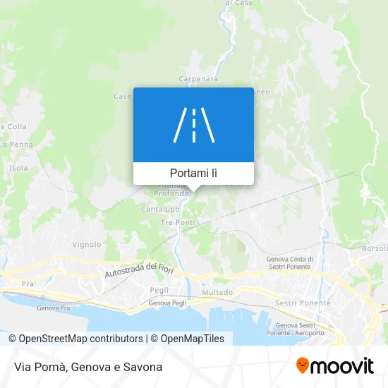 Mappa Via Pomà