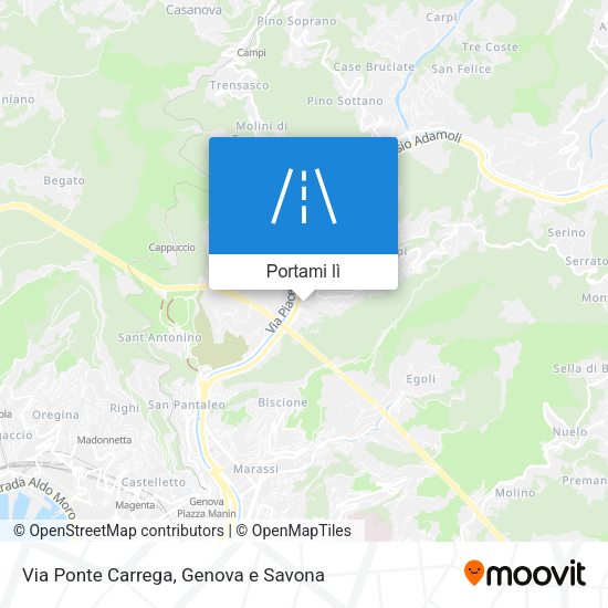 Mappa Via Ponte Carrega