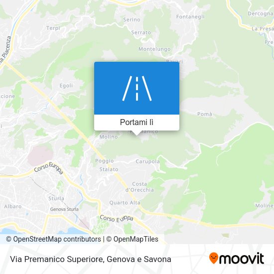 Mappa Via Premanico Superiore
