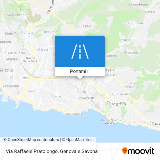 Mappa Via Raffaele Pratolongo