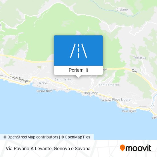 Mappa Via Ravano A Levante