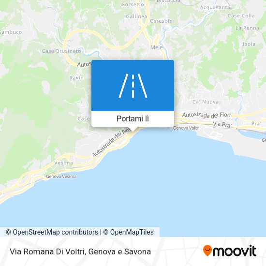 Mappa Via Romana Di Voltri
