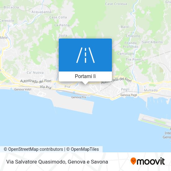 Mappa Via Salvatore Quasimodo