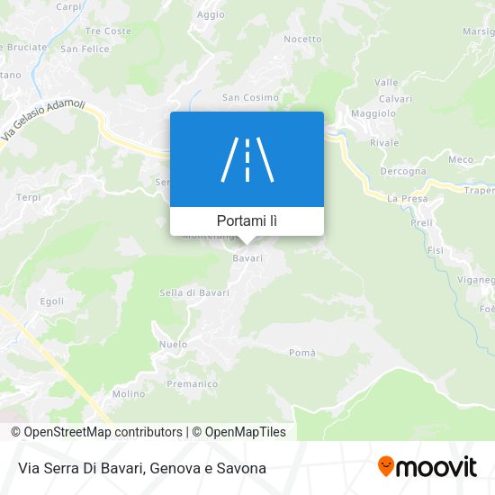 Mappa Via Serra Di Bavari