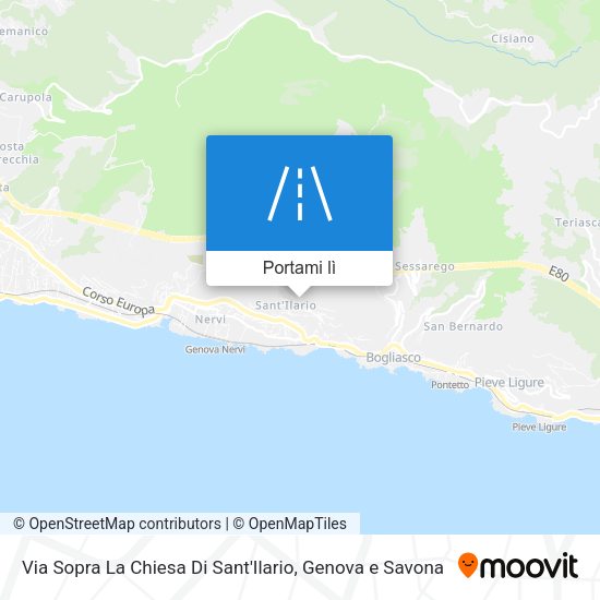 Mappa Via Sopra La Chiesa Di Sant'Ilario