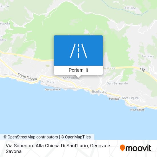 Mappa Via Superiore Alla Chiesa Di Sant'Ilario