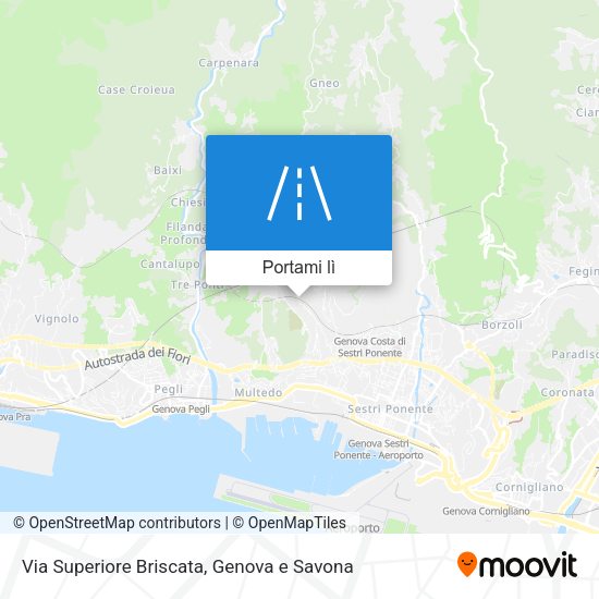 Mappa Via Superiore Briscata