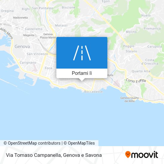 Mappa Via Tomaso Campanella