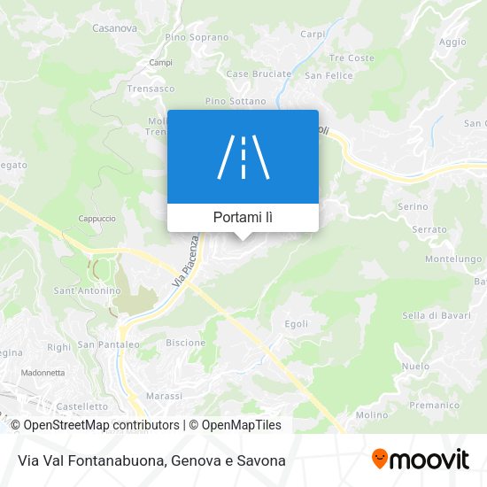 Mappa Via Val Fontanabuona