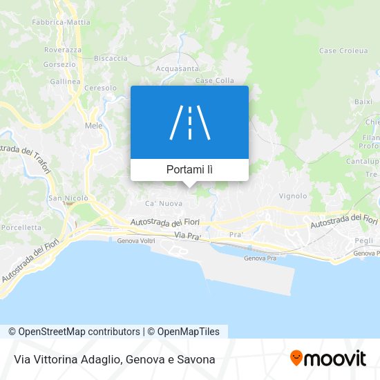 Mappa Via Vittorina Adaglio