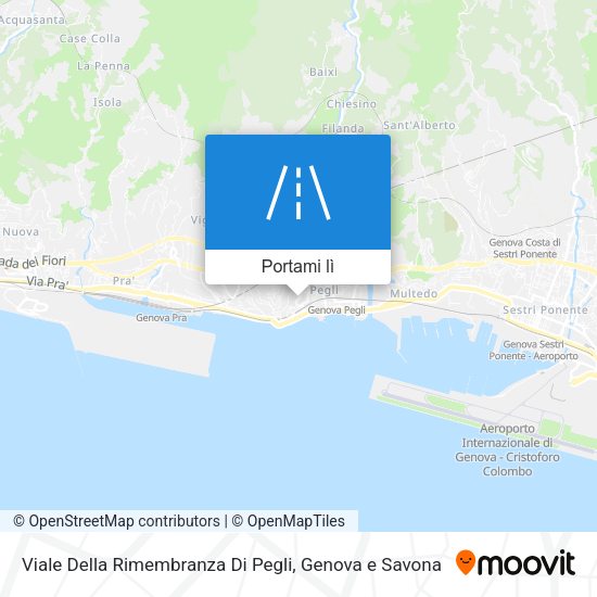 Mappa Viale Della Rimembranza Di Pegli