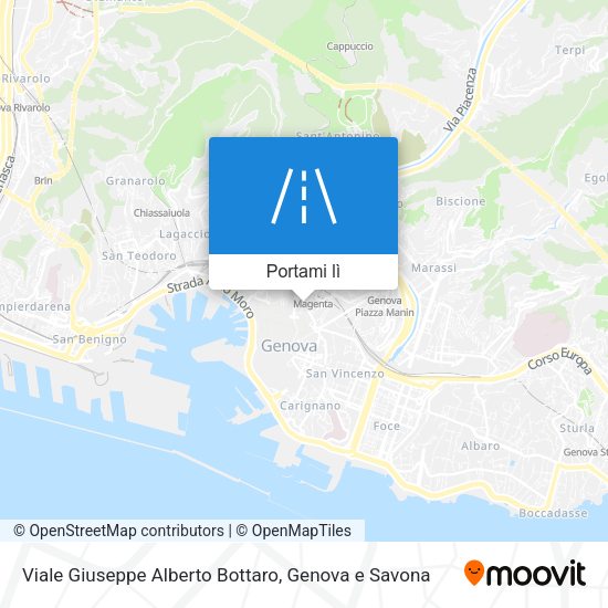 Mappa Viale Giuseppe Alberto Bottaro