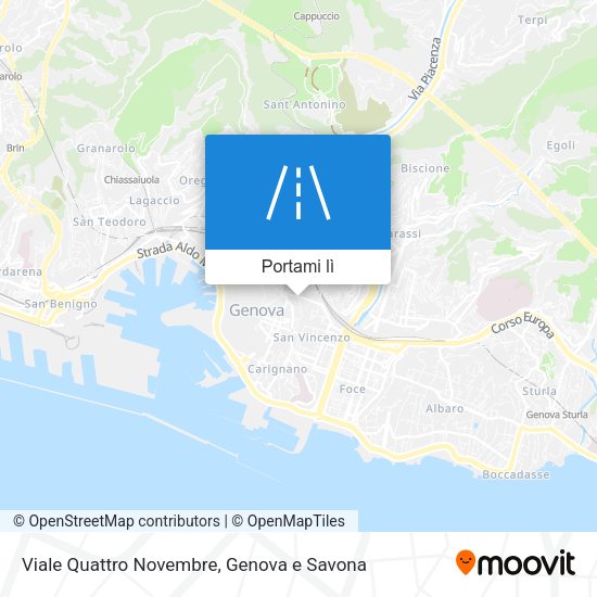 Mappa Viale Quattro Novembre