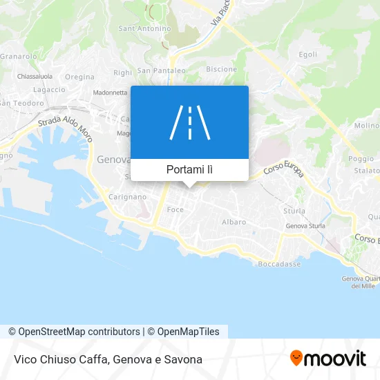 Mappa Vico Chiuso Caffa