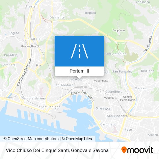 Mappa Vico Chiuso Dei Cinque Santi