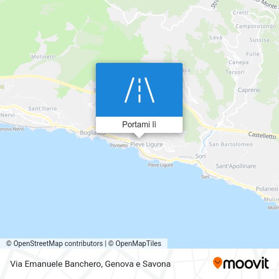 Mappa Via Emanuele Banchero