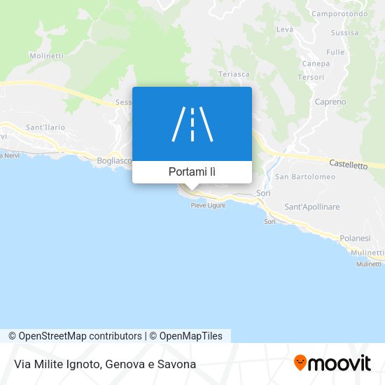 Mappa Via Milite Ignoto