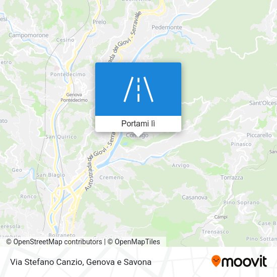 Mappa Via Stefano Canzio
