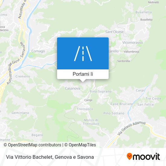 Mappa Via Vittorio Bachelet