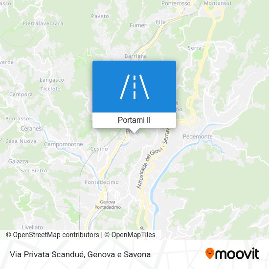 Mappa Via Privata Scandué