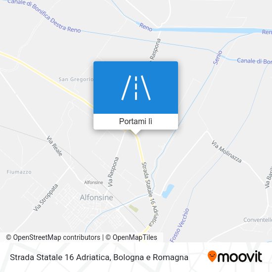 Mappa Strada Statale 16 Adriatica