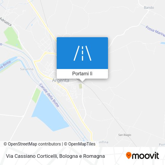 Mappa Via Cassiano Corticelli
