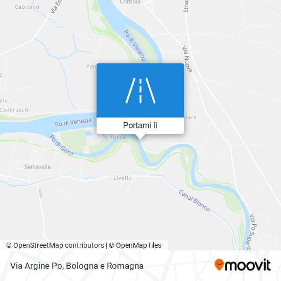Mappa Via Argine Po