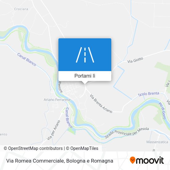 Mappa Via Romea Commerciale