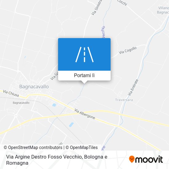 Mappa Via Argine Destro Fosso Vecchio
