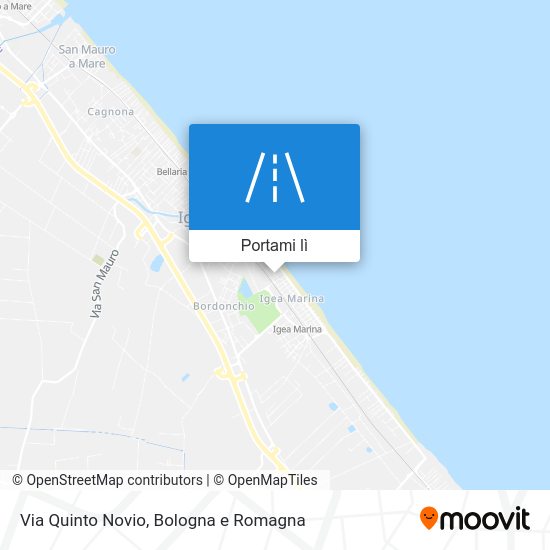 Come arrivare a Via Quinto Novio, BellariaIgea Marina in Bus o Treno?