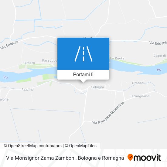 Mappa Via Monsignor Zama Zamboni