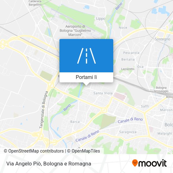 Mappa Via Angelo Piò