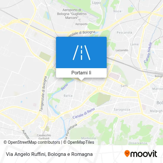 Come arrivare a Via Angelo Ruffini, Bologna in bus o treno?
