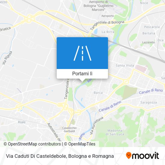 Mappa Via Caduti Di Casteldebole