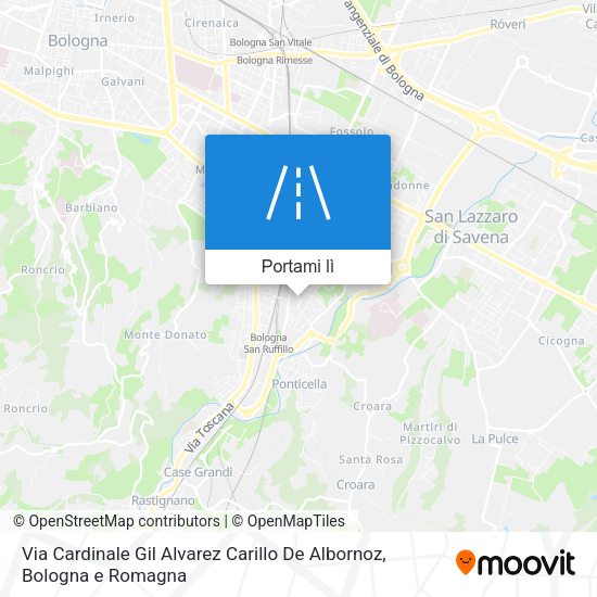 Mappa Via Cardinale Gil Alvarez Carillo De Albornoz