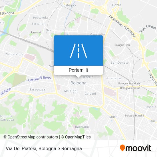 Mappa Via De' Piatesi