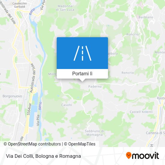Mappa Via Dei Colli