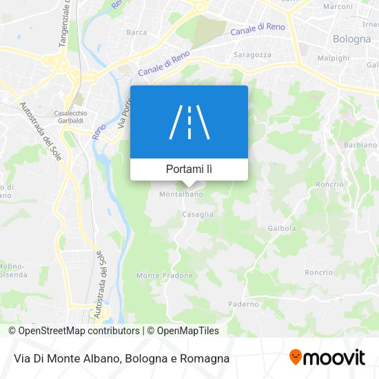Mappa Via Di Monte Albano