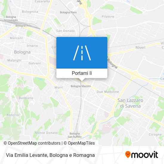 Mappa Via Emilia Levante