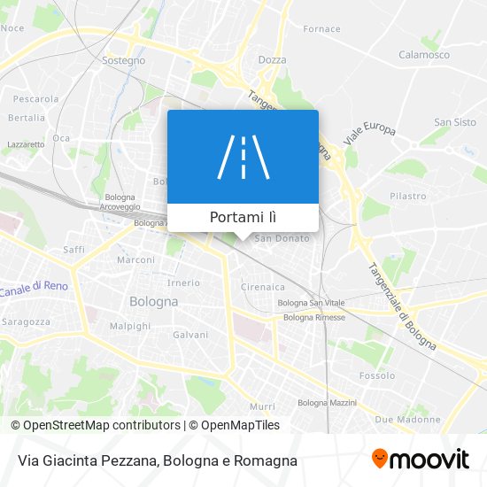 Mappa Via Giacinta Pezzana