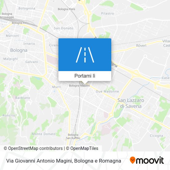 Mappa Via Giovanni Antonio Magini