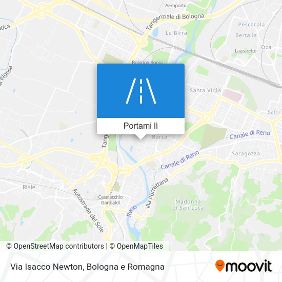 Mappa Via Isacco Newton