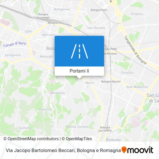 Mappa Via Jacopo Bartolomeo Beccari