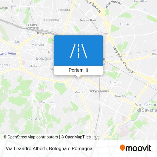 Mappa Via Leandro Alberti