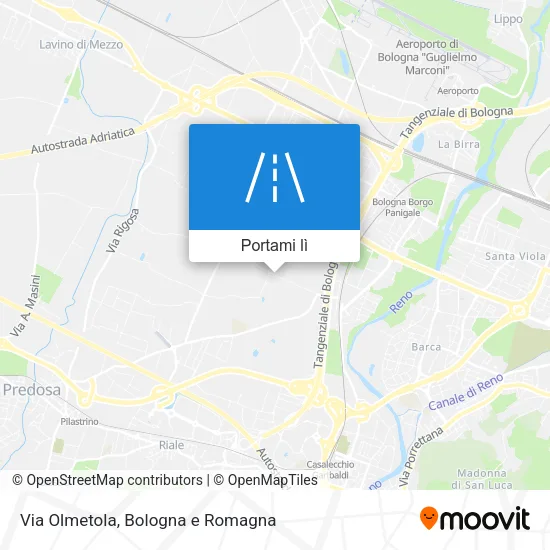 Mappa Via Olmetola