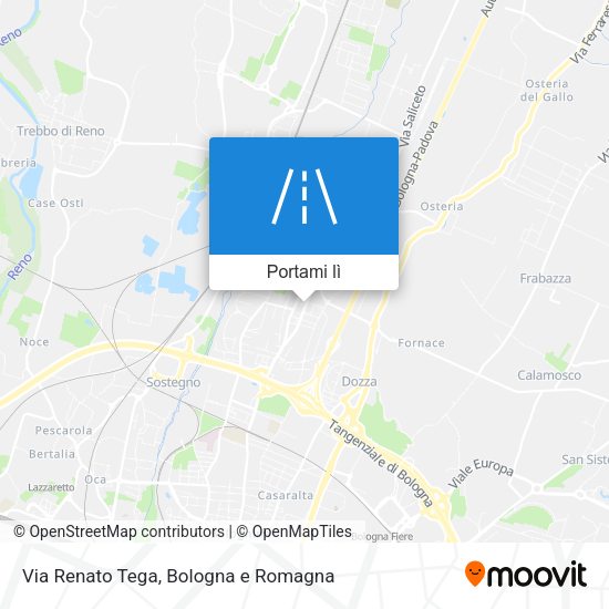 Mappa Via Renato Tega