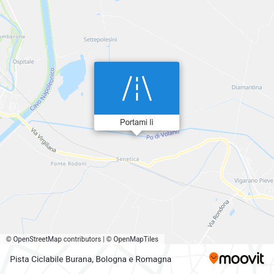 Mappa Pista Ciclabile Burana