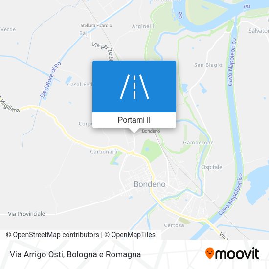 Mappa Via Arrigo Osti