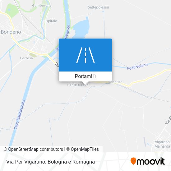 Mappa Via Per Vigarano