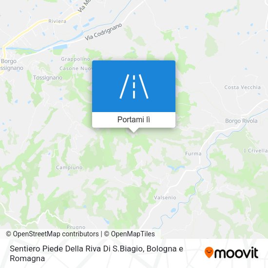 Mappa Sentiero Piede Della Riva Di S.Biagio